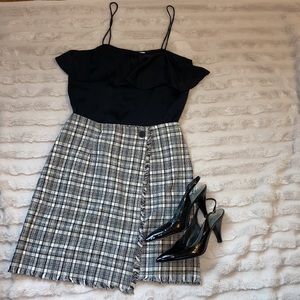 💓Vintage Plaid Skirt with Fringe